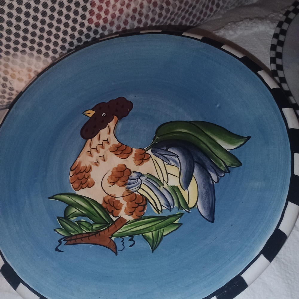Colorful Rooster Decorative Plates - Picture 2 of 4